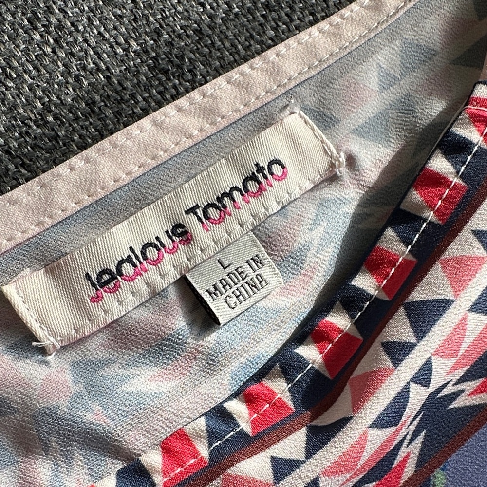 Jealous Tomato Vibrant Floral Blouse - Blue and Pink - Picture 3 of 6
